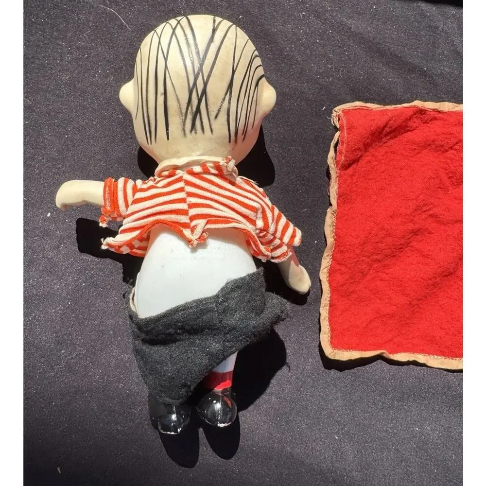 Vintage Linus with Blanket Peanuts Pocket Doll 1960s Poseable Charlie Brown Lo16
